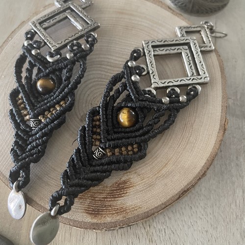 Priya μακραμέ σκουλαρίκια