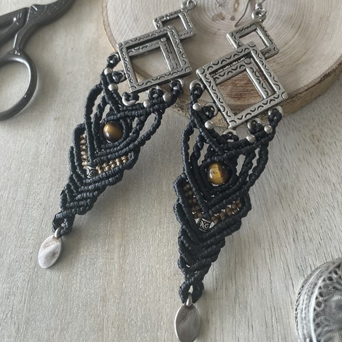 Priya μακραμέ σκουλαρίκια